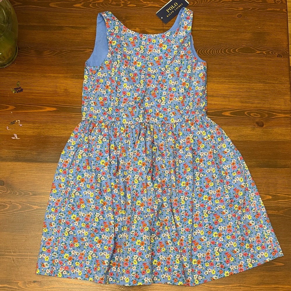 Polo by Ralph Lauren Blue Floral Kids Dress